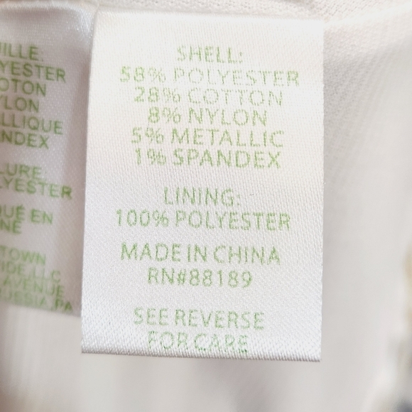 Lilly Pulitzer Brielle Gold Cameo White Ottoman Stripe Fit Flare Dress Size: XS - Picture 16 of 16